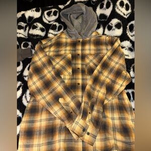 oversized flannel top